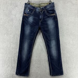 Spykar Jeans Men 36 (34X27) Blue Dark Wash Skinny Low Waist Ultra Slim Narrow